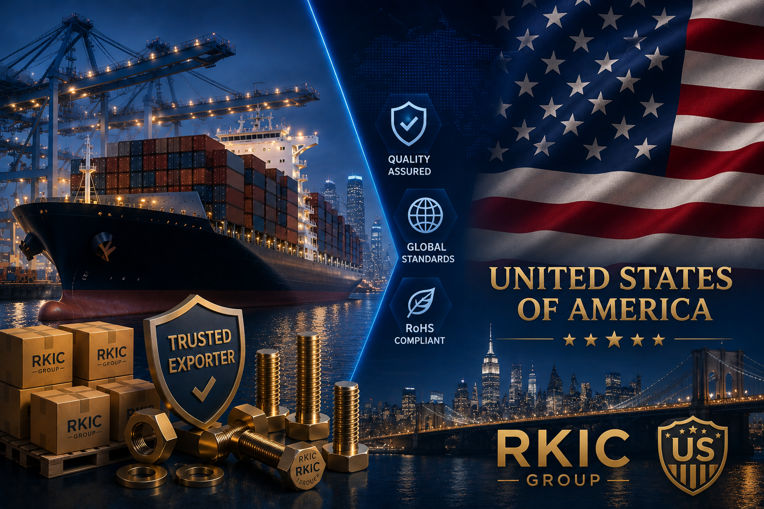 Brass Fasteners Export to United States