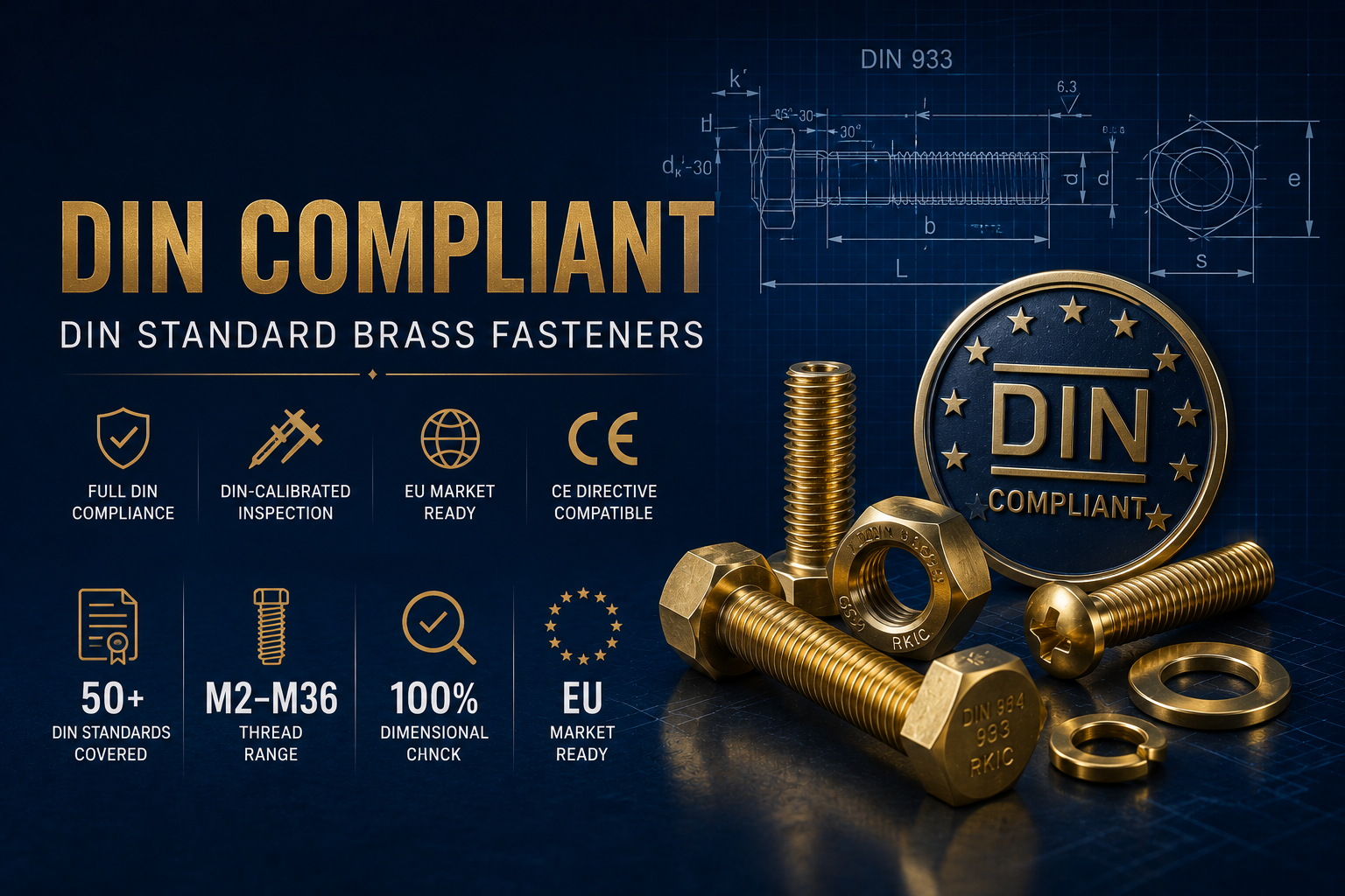 DIN Standard Brass Fasteners